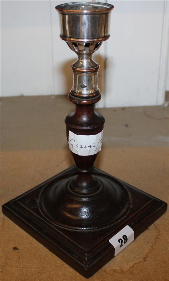 Georgian mahogany candlestick